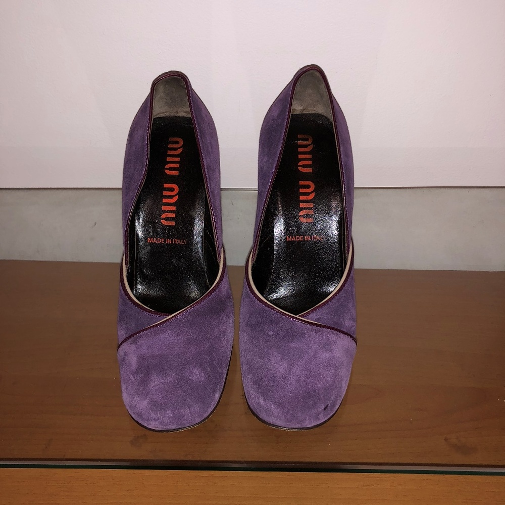 MIU MIU Shoes Purple Suede, US size 5, EUR 35